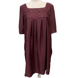 Ellen Tracy Burgundy Sequin Shimmer Dress Size 6 New